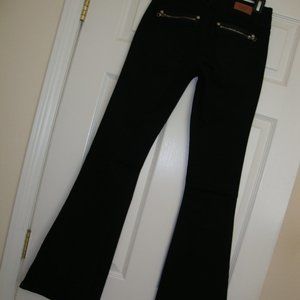 NWOT Black Flare Jeans Zipper Pockets